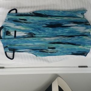 Worthington woman's Blue multicolored sleeveless tunic in a 2X